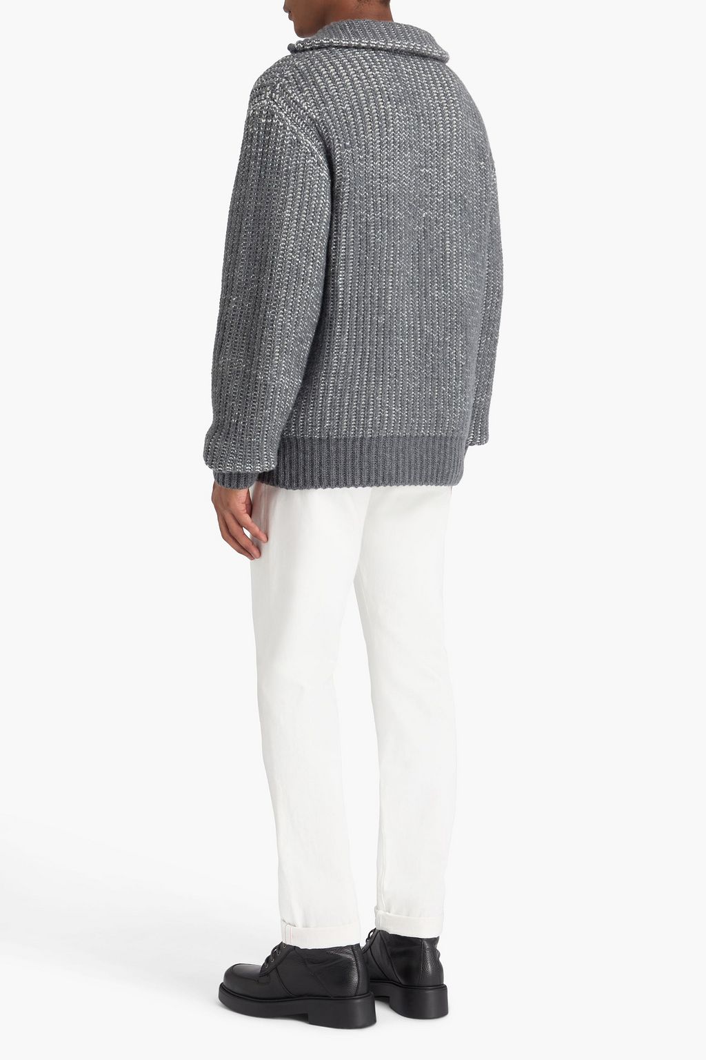 OFFICINE GÉNÉRALE Tarek ribbed wool half-zip sweater