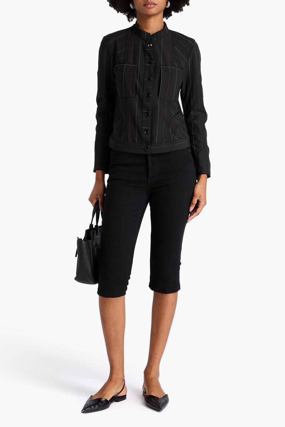  High - Pinstriped Stretch-twill Jacket - Black - It 40 