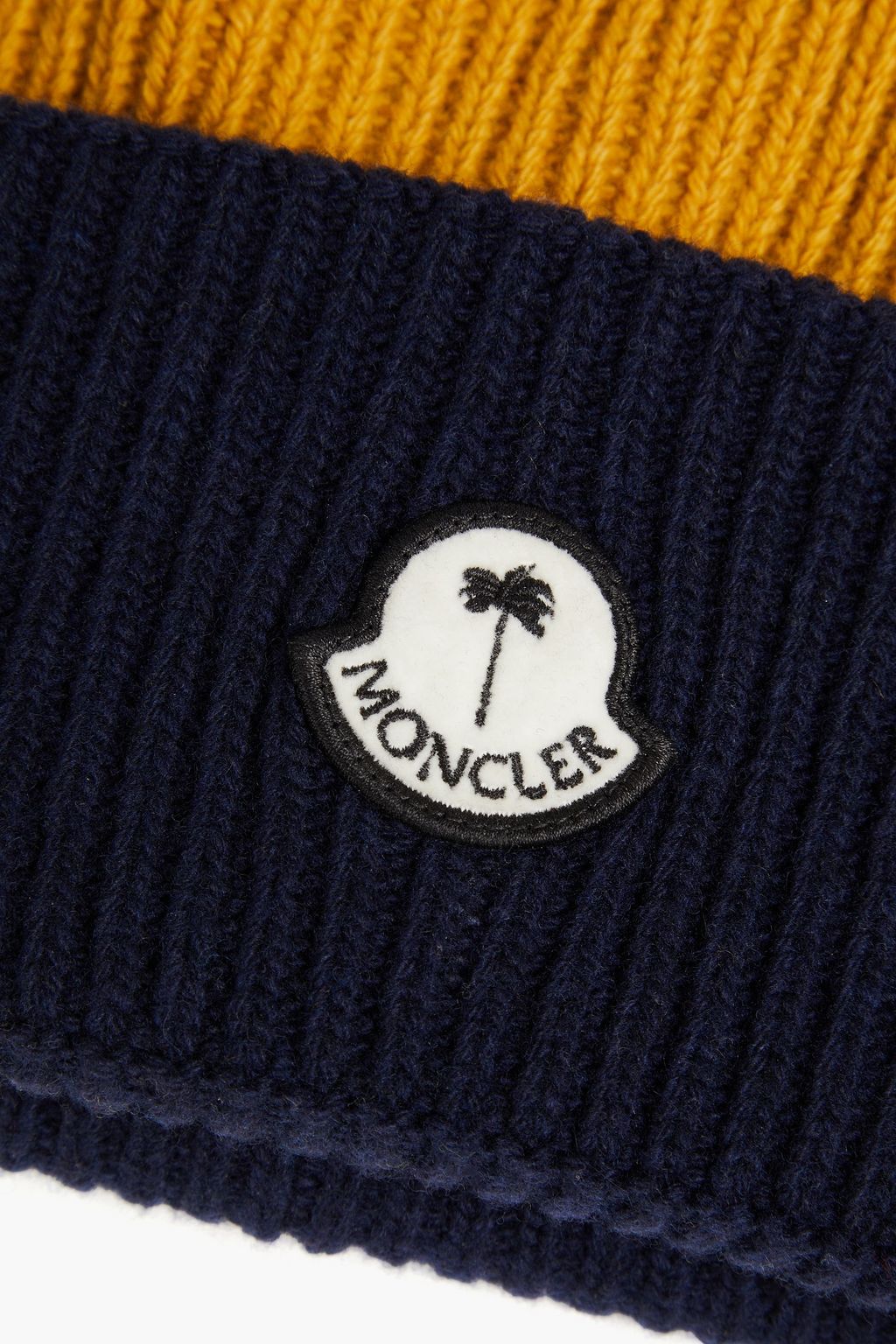 8 MONCLER PALM ANGELS Ribbed wool beanie