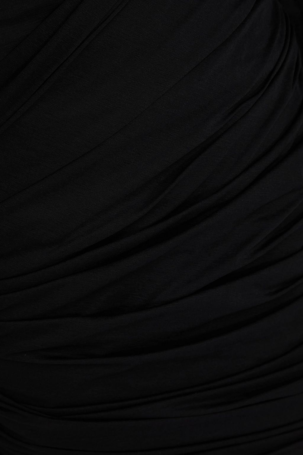 REBECCA VALLANCE فستان قصير بكتف واحد من الجيرسيه بتصميم منسدل