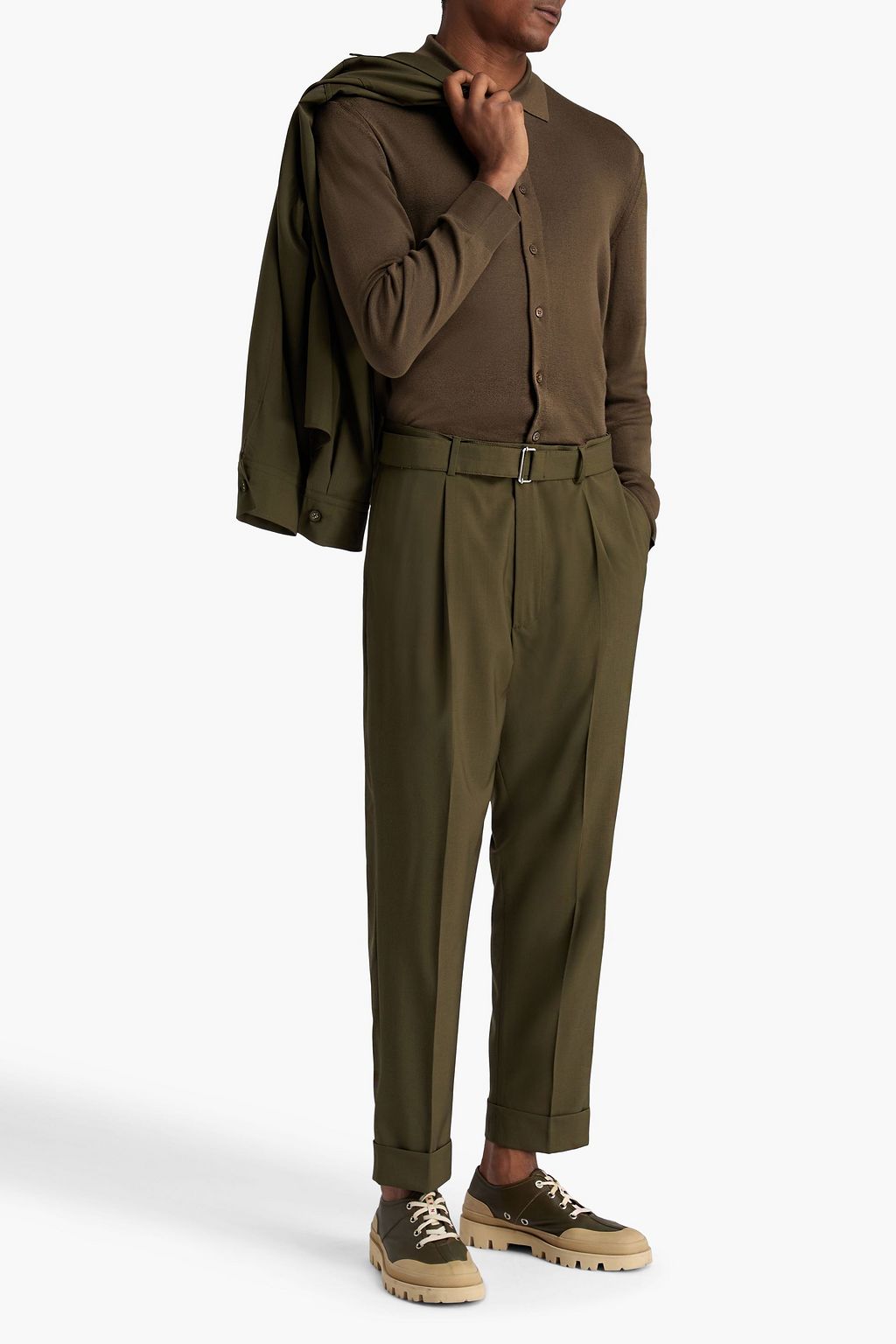 OFFICINE GÉNÉRALE ウール テーパードパンツ