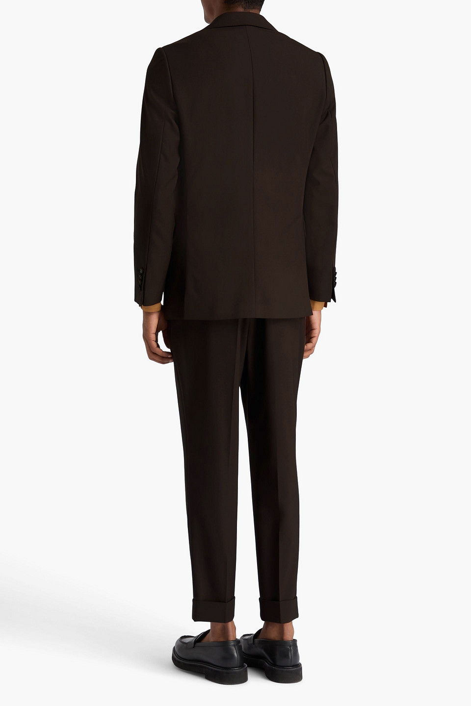 Officine Generale Giovanni Grain De Poudre Wool Suit Jacket In Brown