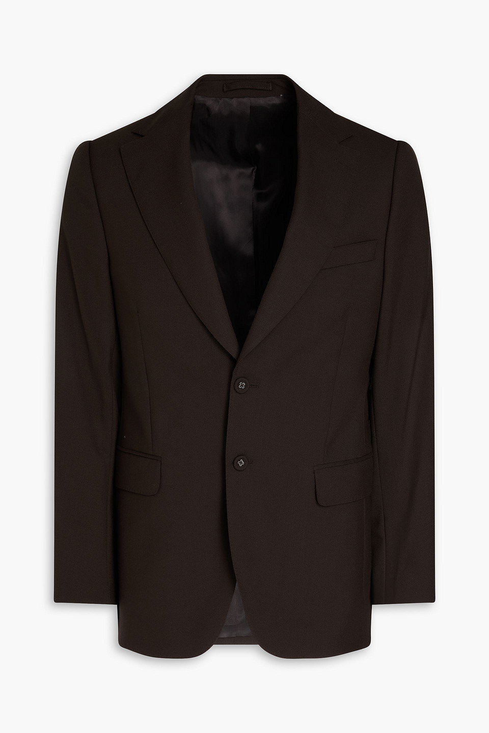Officine Generale Giovanni Grain De Poudre Wool Suit Jacket In Brown