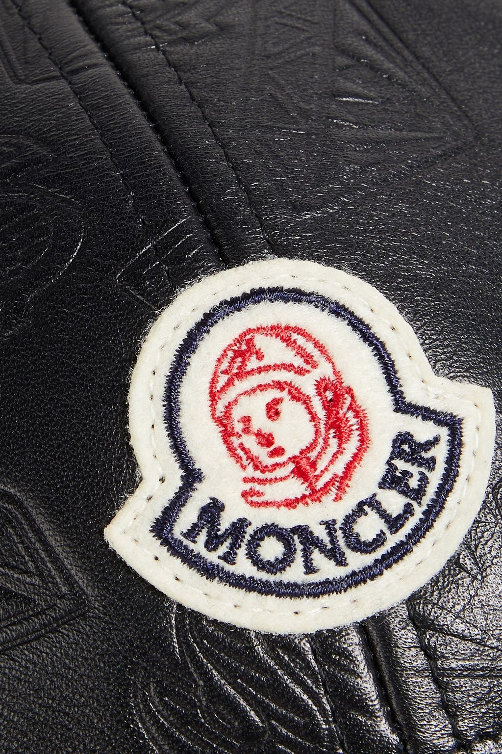 MONCLER X BILLIONAIRE BOYS CLUB Embossed leather baseball cap