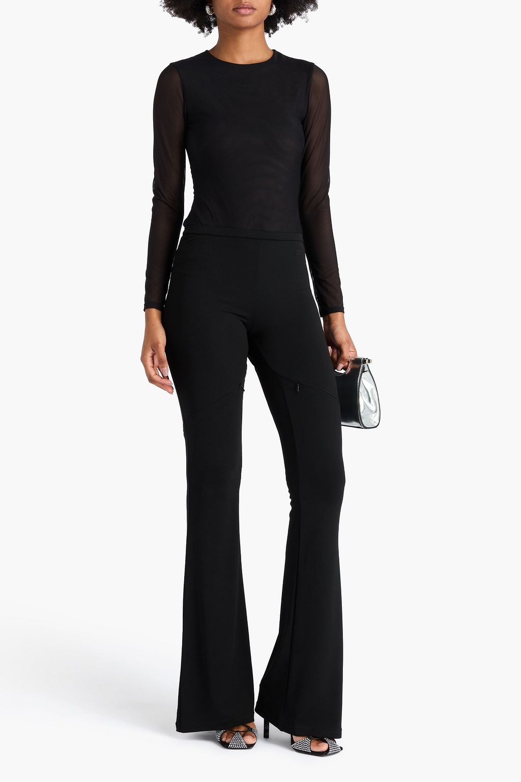 COURRÈGES Schlaghose aus Stretch-Crêpe