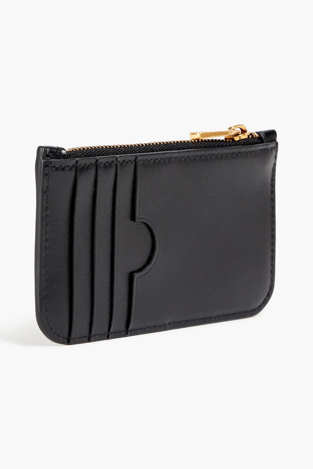 BALMAIN 1945 leather-trimmed jacquard cardholder