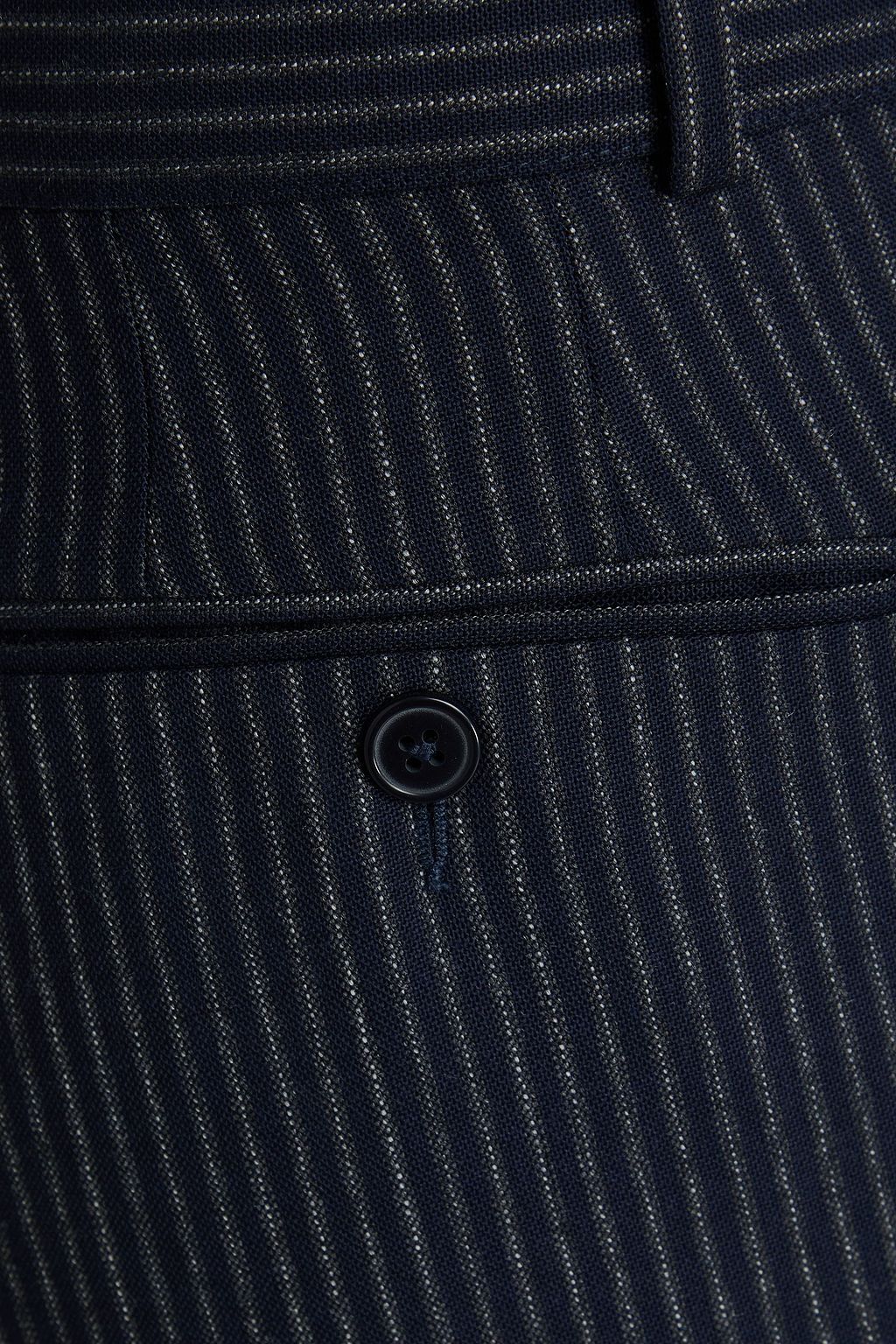 OFFICINE GÉNÉRALE グランドプードルウール テーパードパンツ ピンストライプ