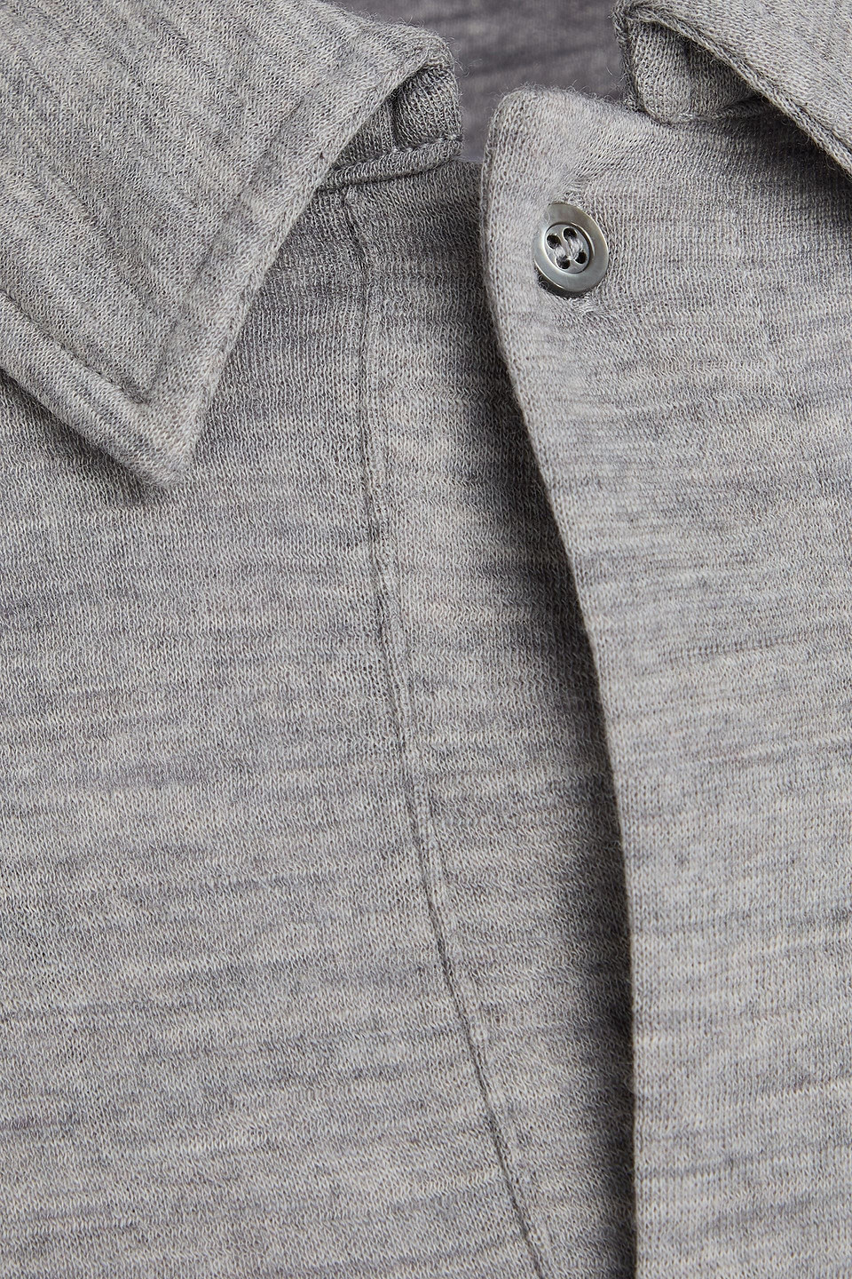 Officine Generale Brent Wool-blend Jersey Cardigan In Gray