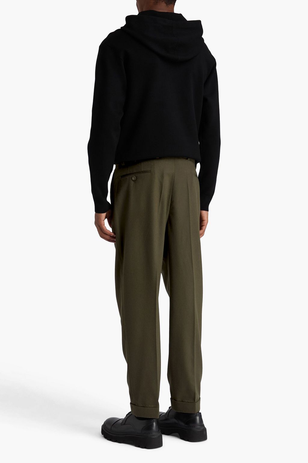 OFFICINE GÉNÉRALE ウール&カシミヤ混フランネル パンツ