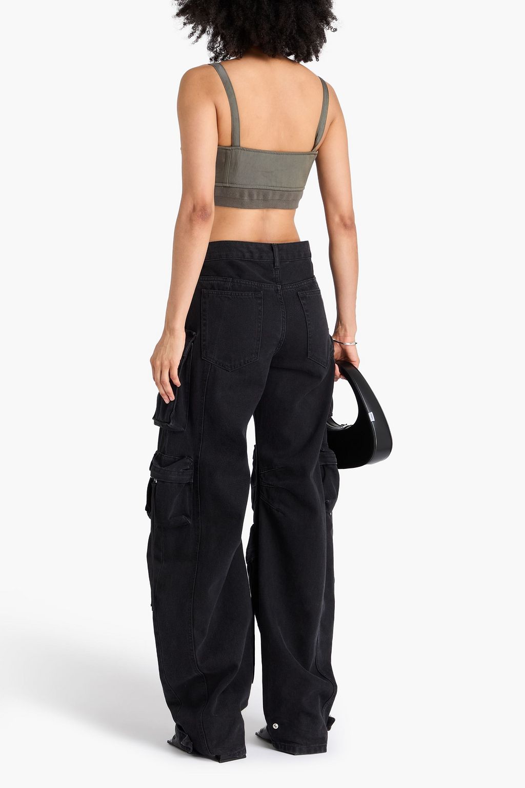 DION LEE Cropped twill top