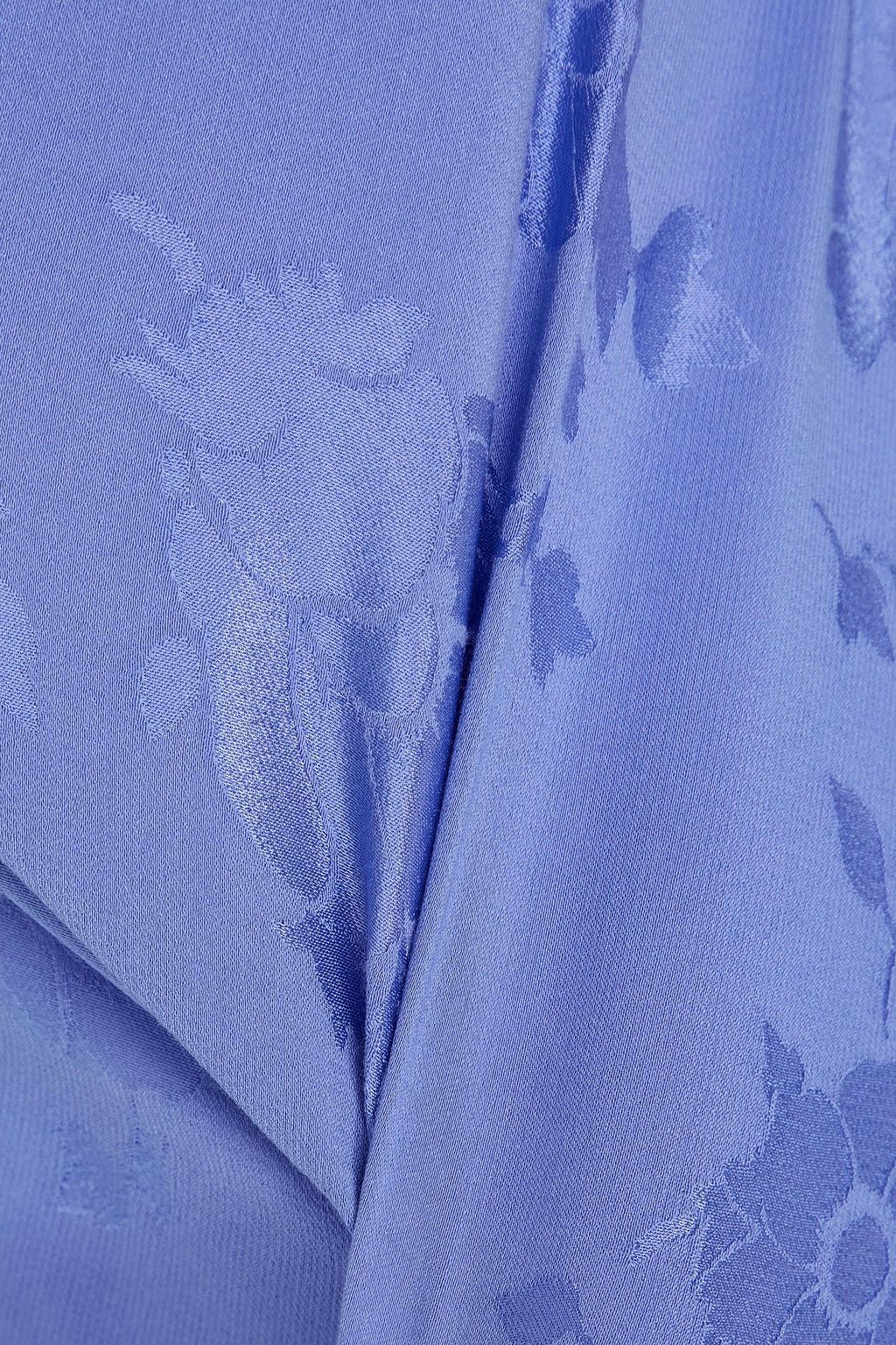 RIXO Satin-jacquard midi dress