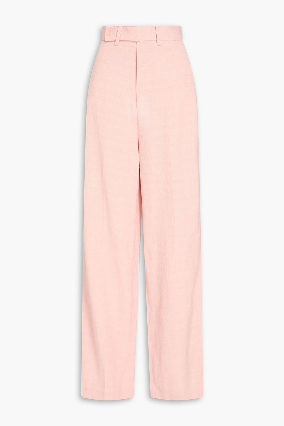 Petar Petrov Slub Woven Wide-leg Trousers In Pink