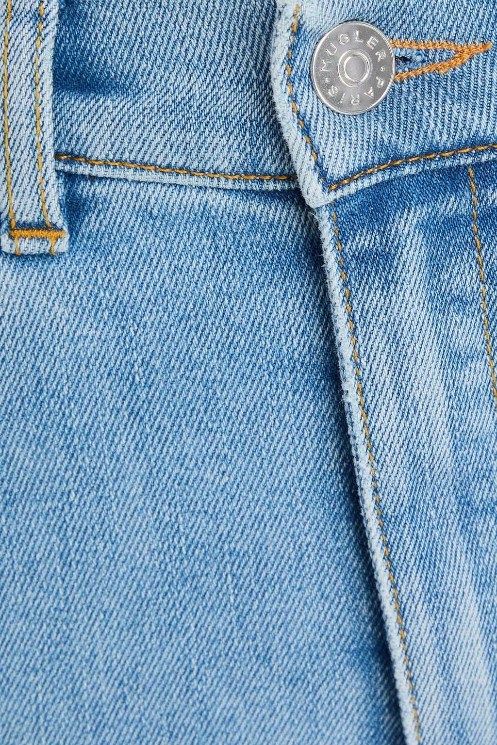 MUGLER ハイライズ スリムレッグジーンズ スキューバパネル