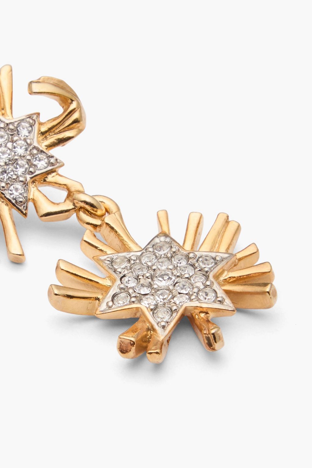 KENNETH JAY LANE Gold-tone crystal earrings