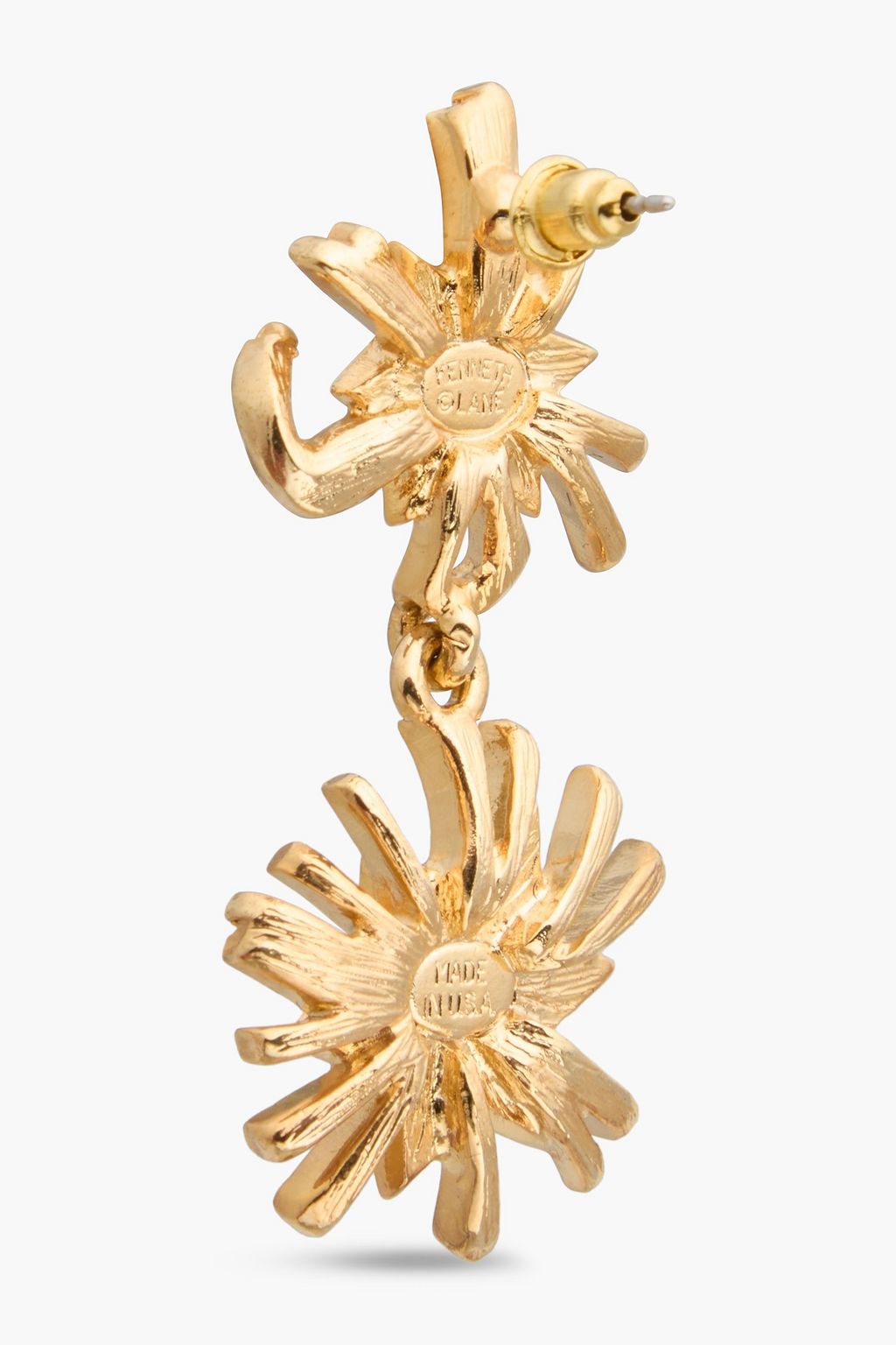 KENNETH JAY LANE Gold-tone crystal earrings