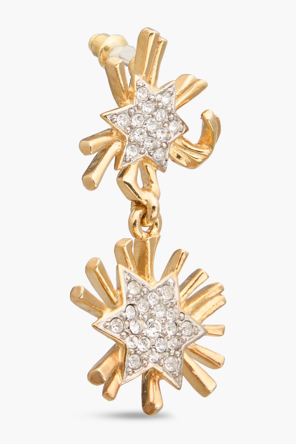 KENNETH JAY LANE Gold-tone crystal earrings