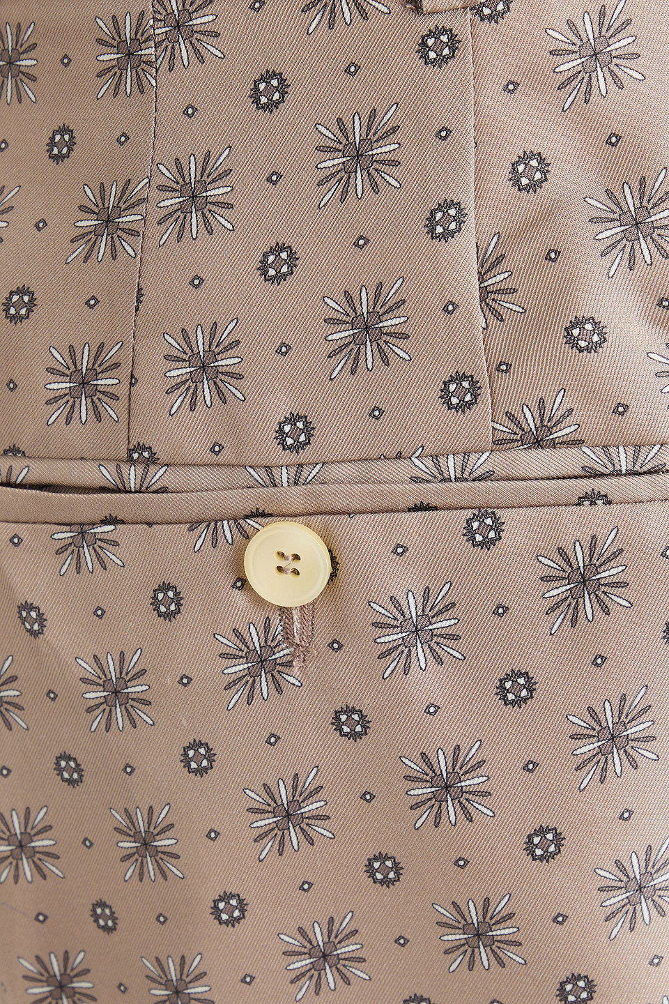 Officine Generale Nash Belted Printed Silk-twill Pants In Multi