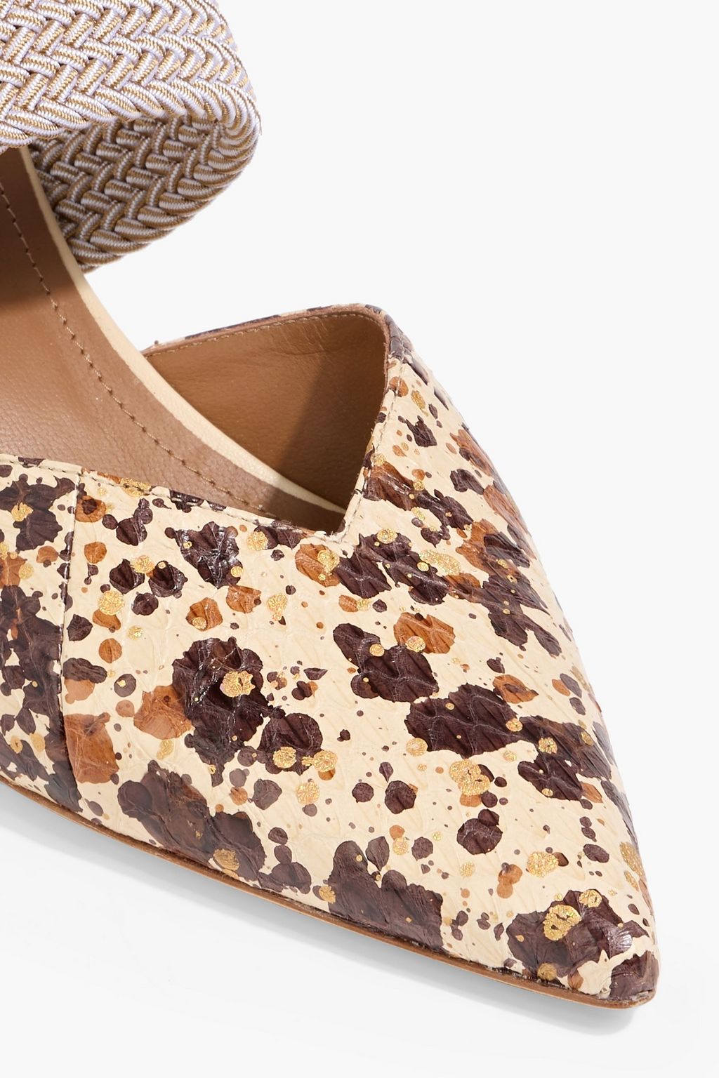 MALONE SOULIERS Maisie metallic printed elaphe pumps