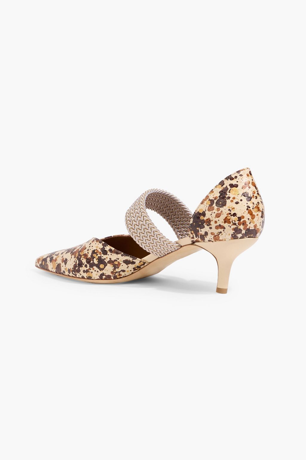 MALONE SOULIERS Maisie metallic printed elaphe pumps