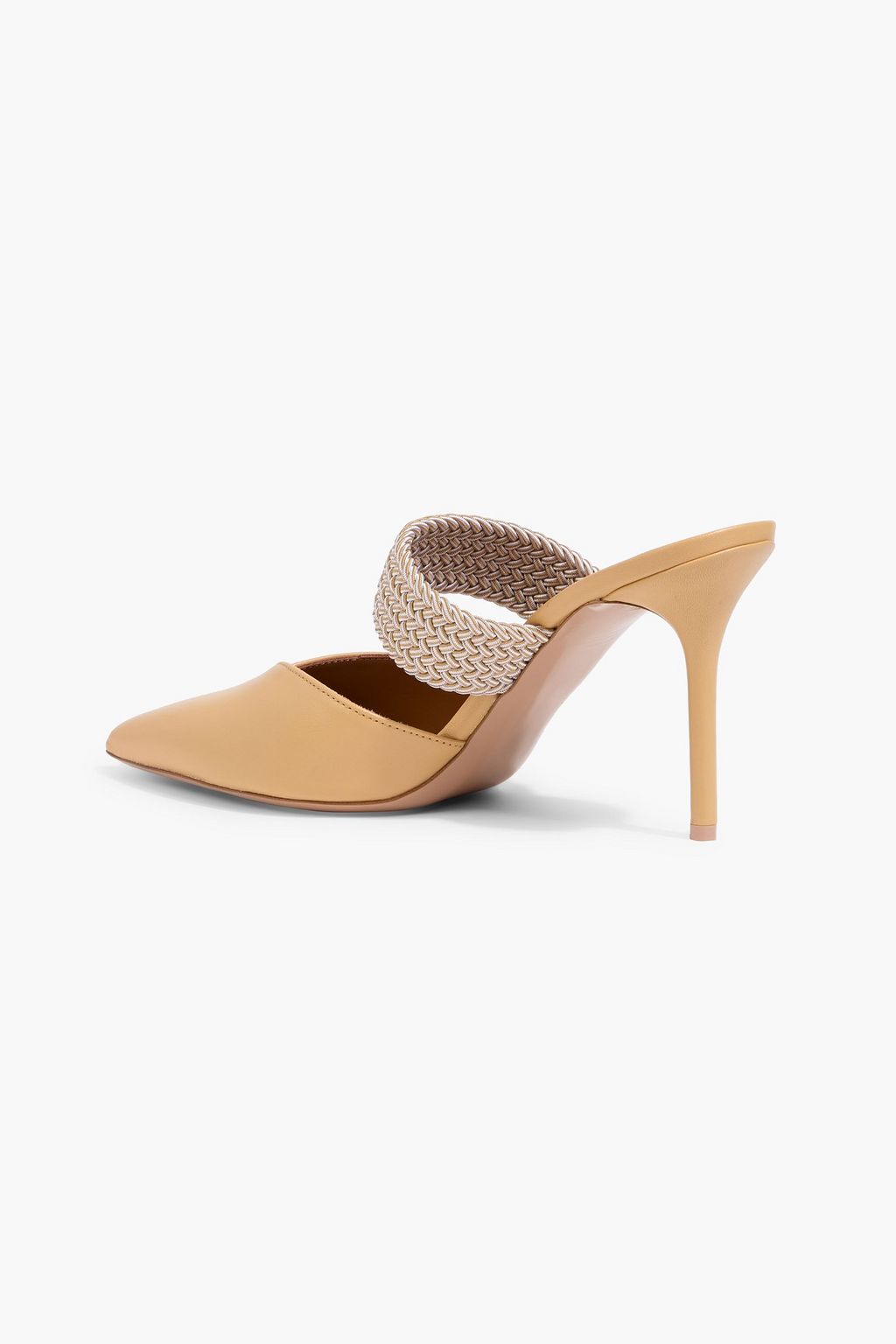 MALONE SOULIERS Maisie 85 cord-trimmed leather mules