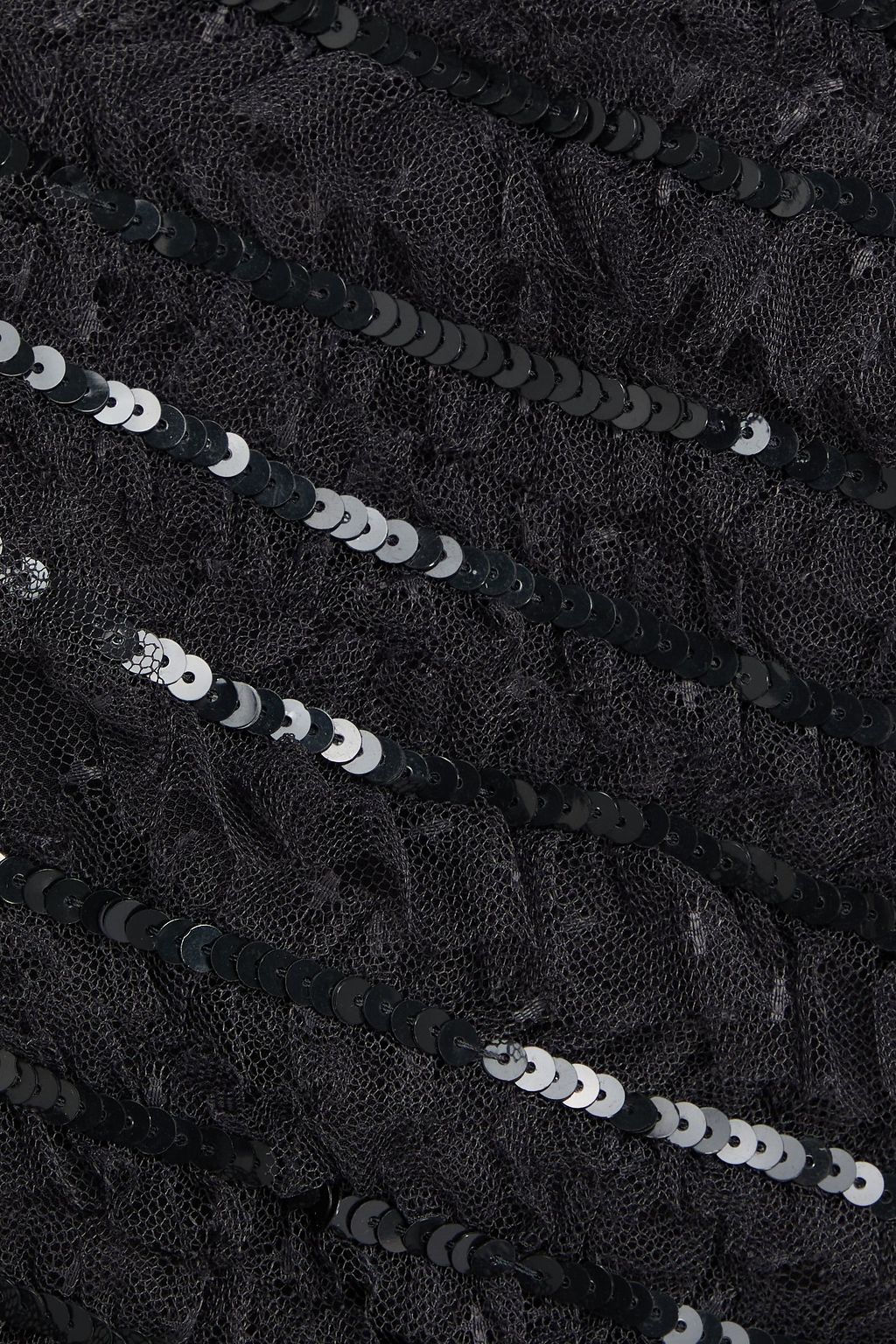 NEEDLE & THREAD One-shoulder sequin-embellished point  d'esprit mini dress