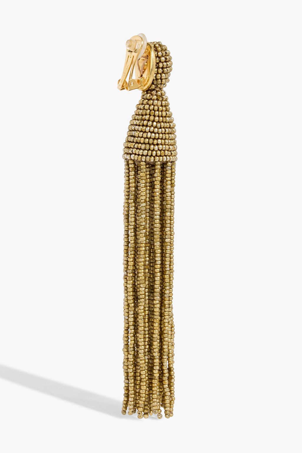 OSCAR DE LA RENTA Beaded clip earrings