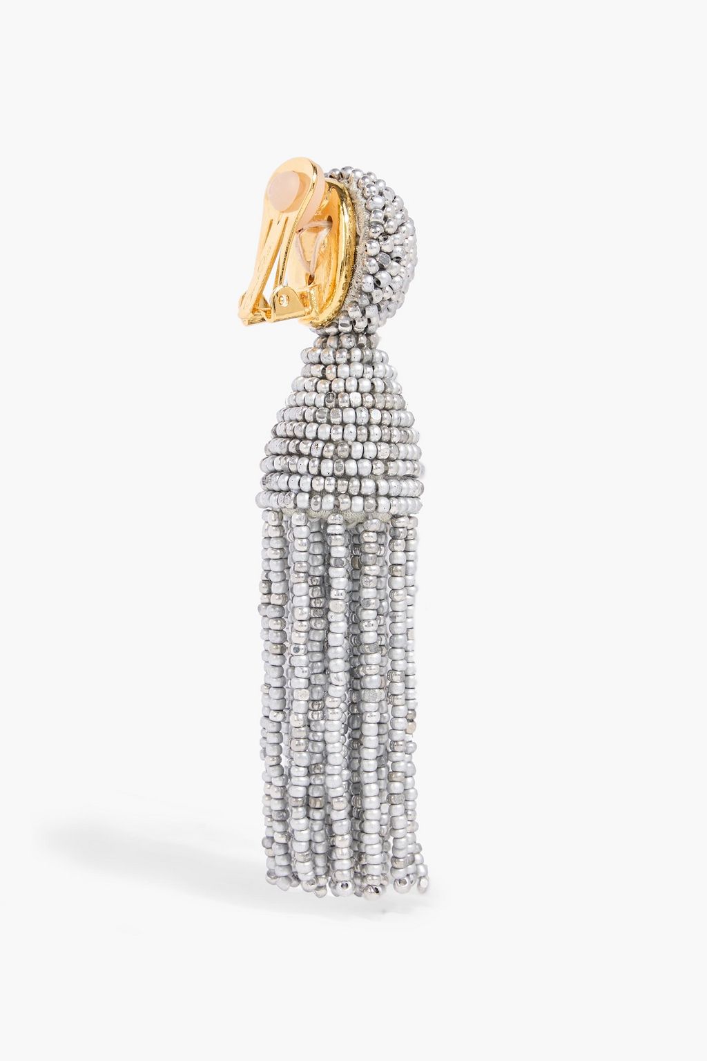 OSCAR DE LA RENTA Beaded clip earrings