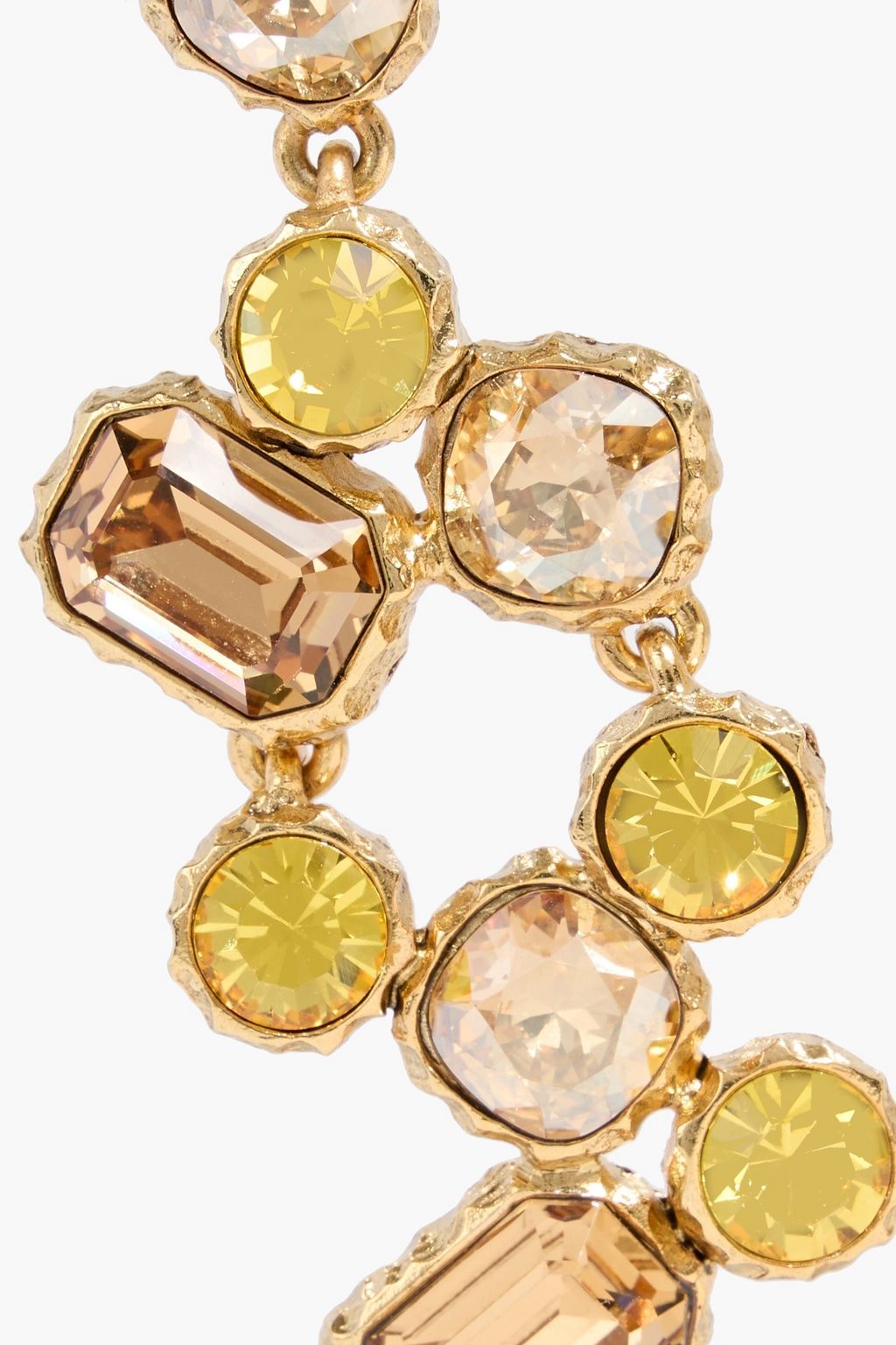 OSCAR DE LA RENTA Gold-tone crystal earrings