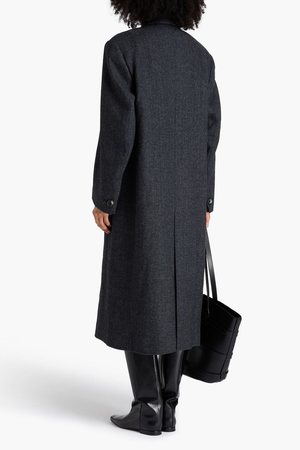 DAY BIRGER ET MIKKELSEN Mantel aus Woll-Tweed mit Fischgratmuster