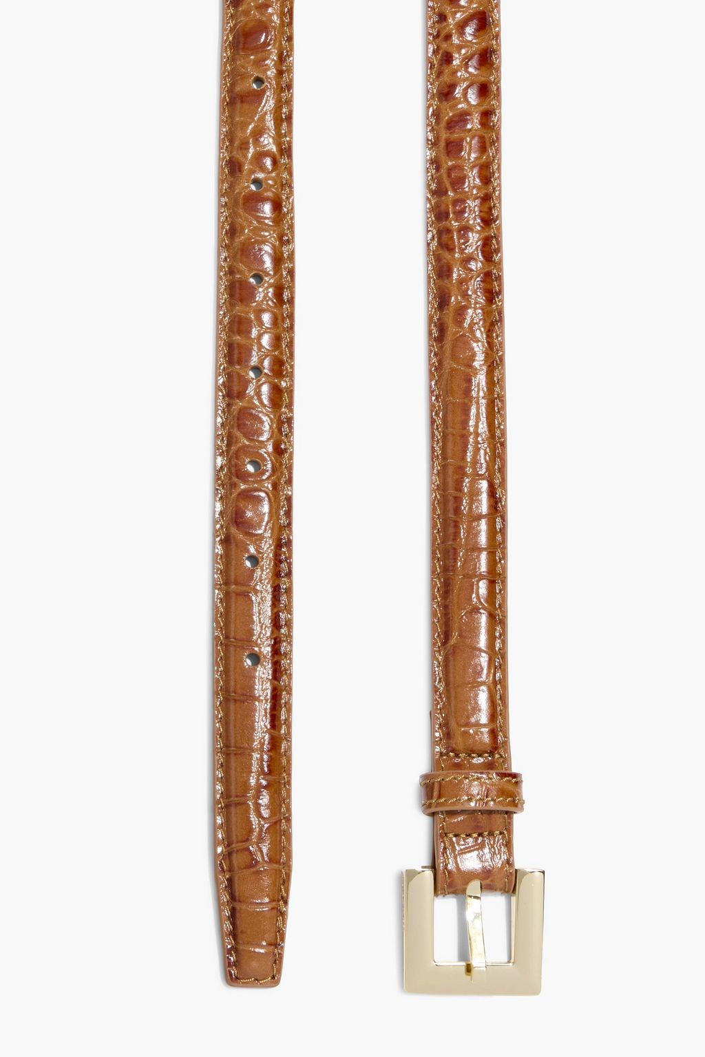 ANINE BING Nicola croc-effect leather belt