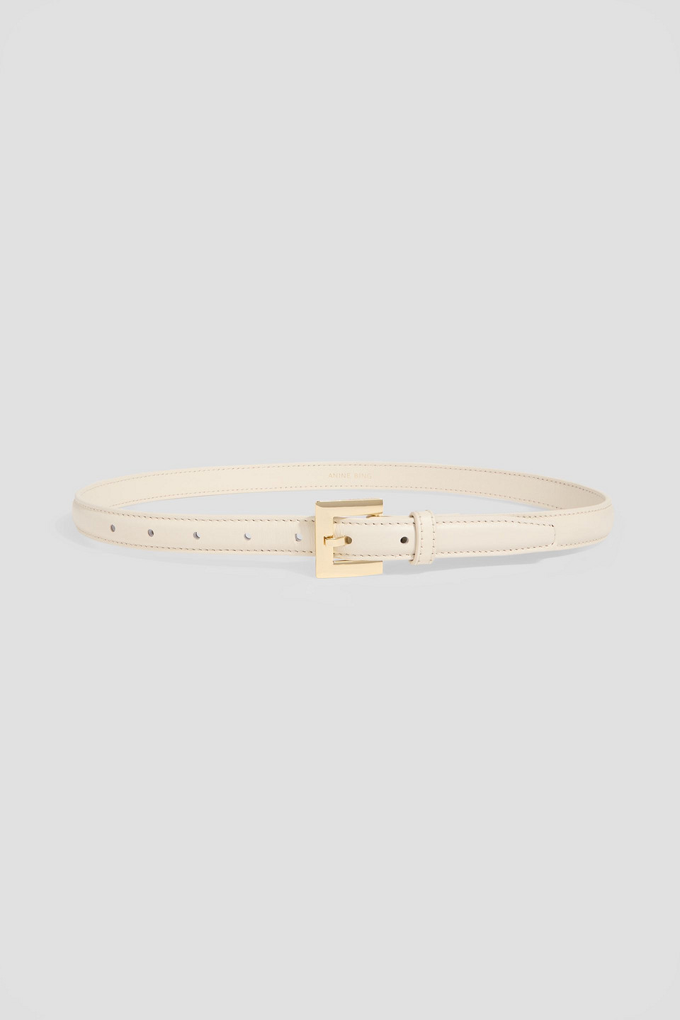 Anine Bing Nicola Leather Belt In White
