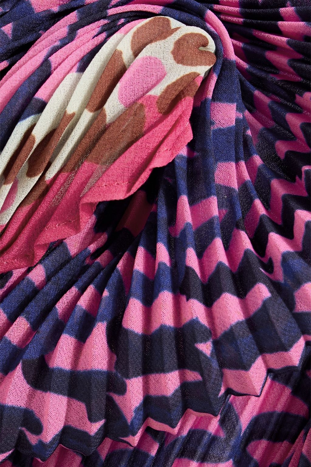 ZIMMERMANN Printed plissé-chiffon scarf