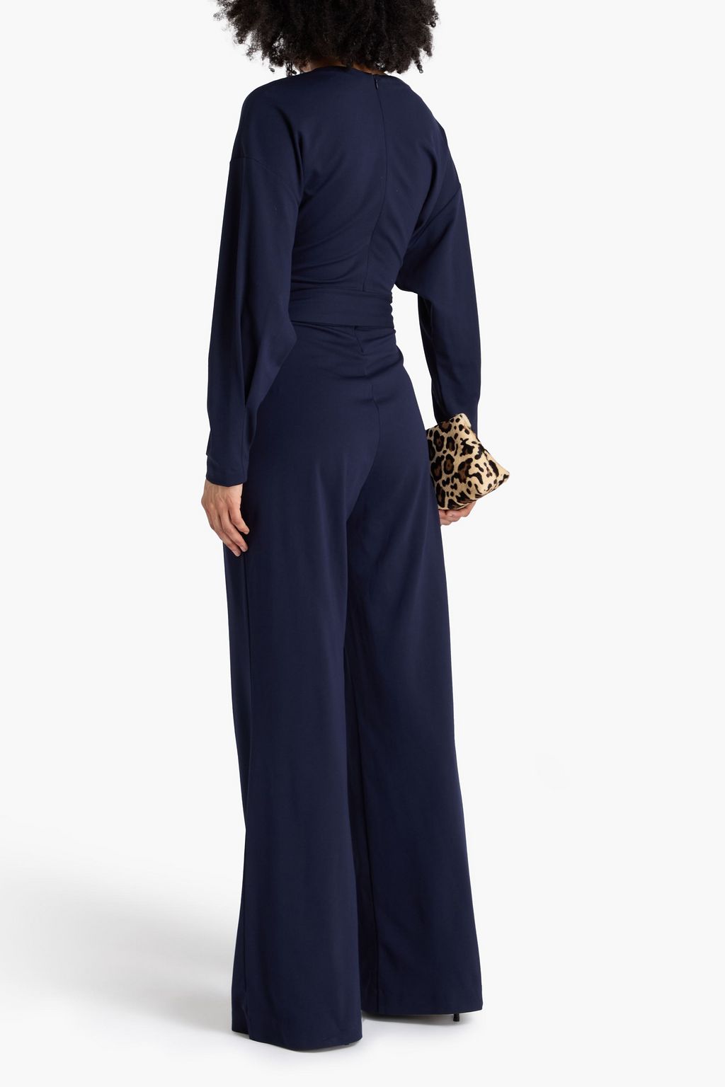 DIANE VON FURSTENBERG Pleated jersey jumpsuit