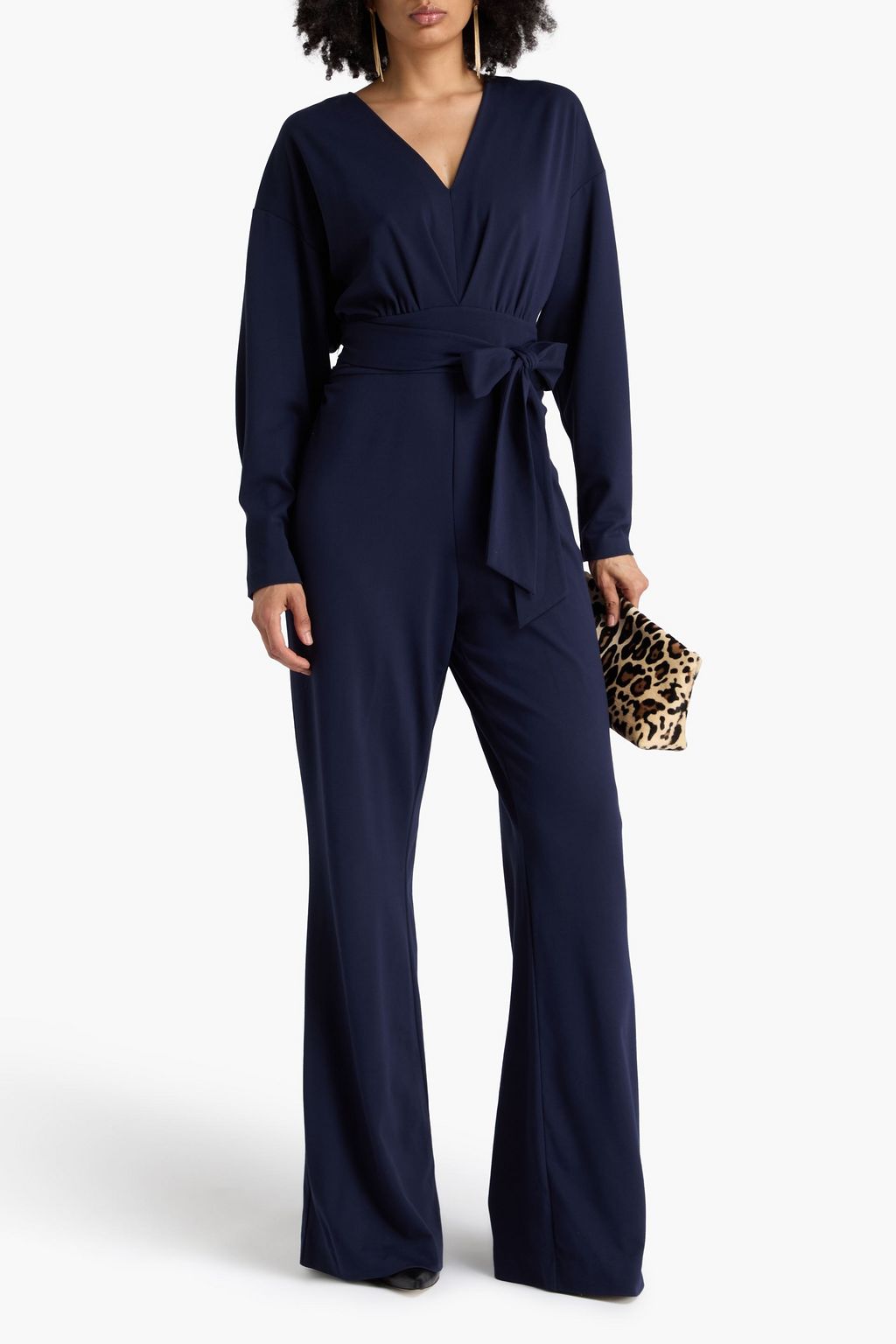 DIANE VON FURSTENBERG Pleated jersey jumpsuit