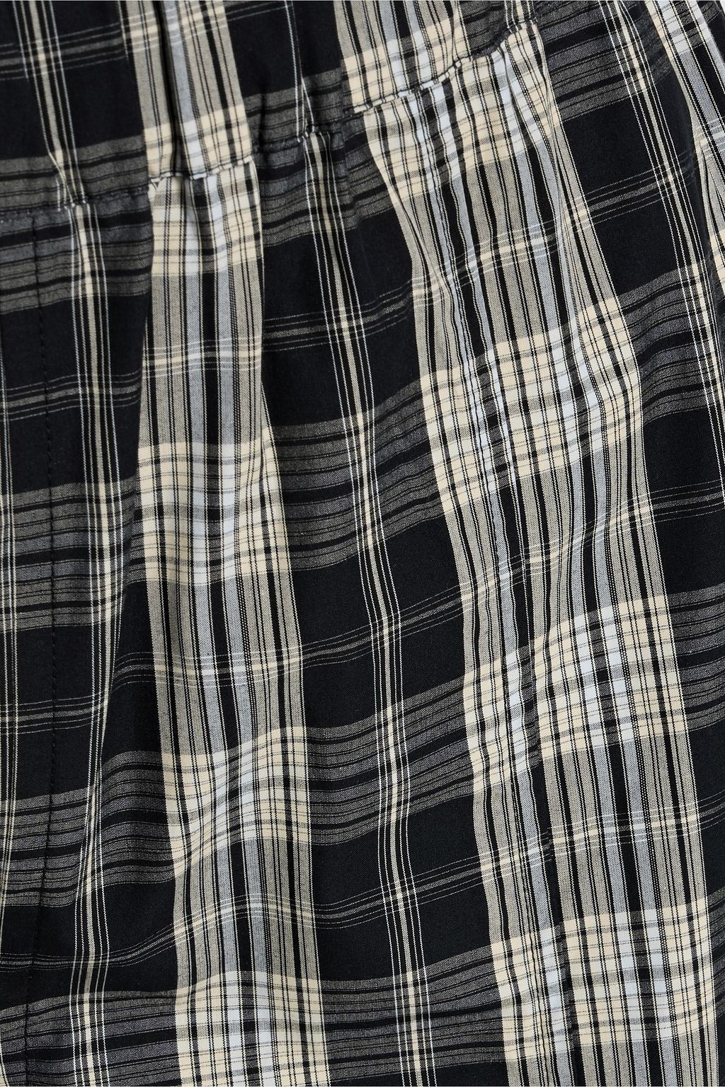 GANNI Checked cotton-jacquard tapered pants