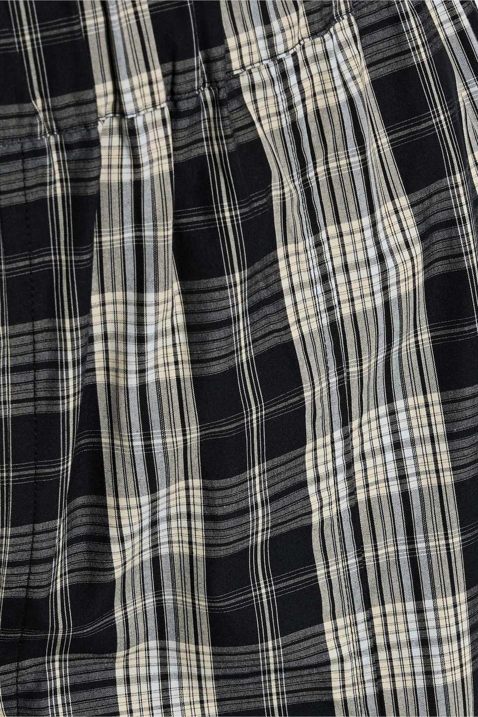 Ganni Checked Cotton-jacquard Tapered Pants