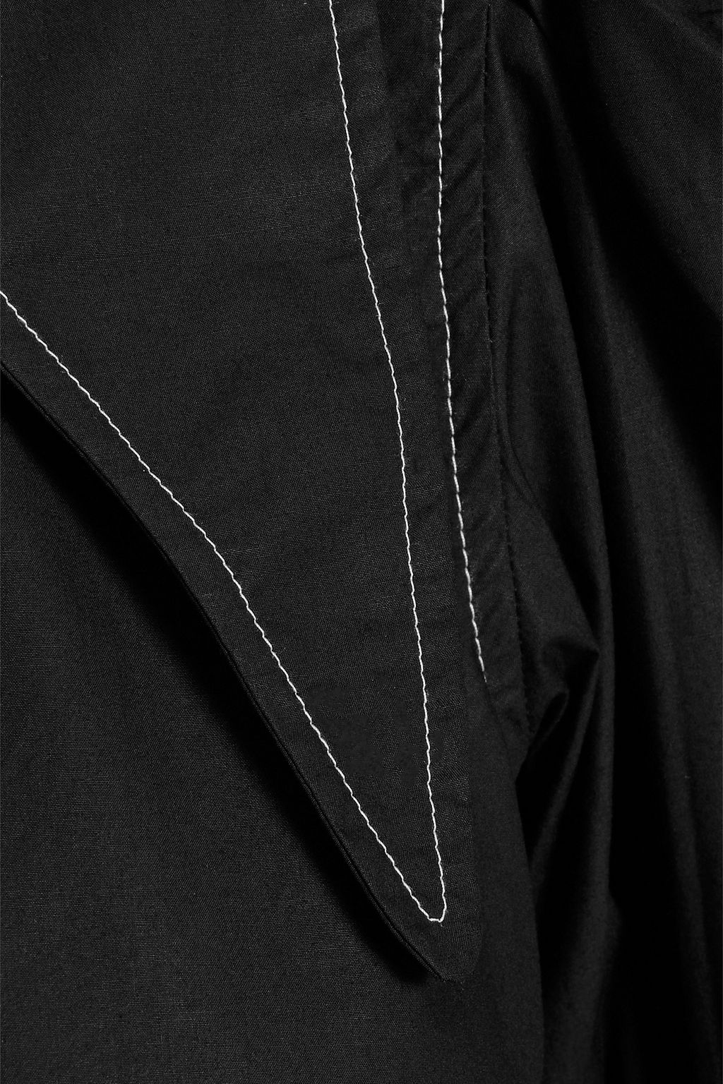 GANNI Pleated cotton-poplin midi dress