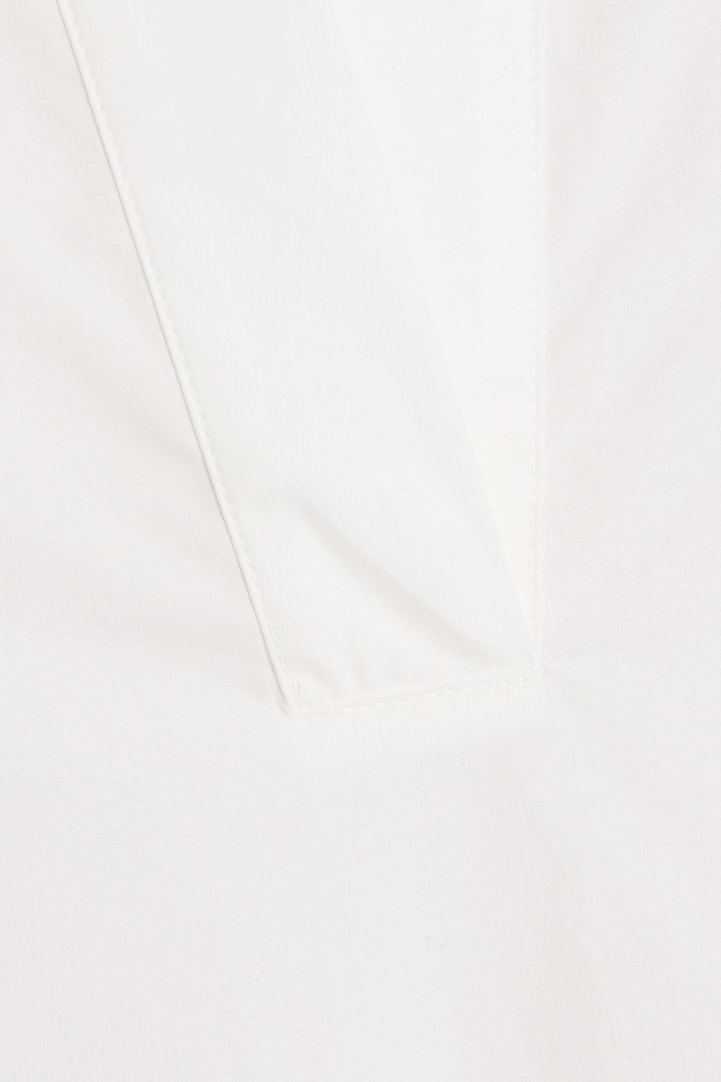 FRAME Gathered cotton-poplin top
