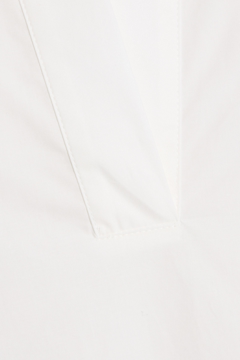 Frame Gathered Cotton-poplin Top In White