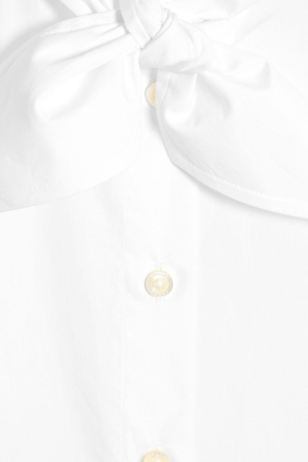 FRAME The Wednesday bow-detailed cotton-poplin shirt