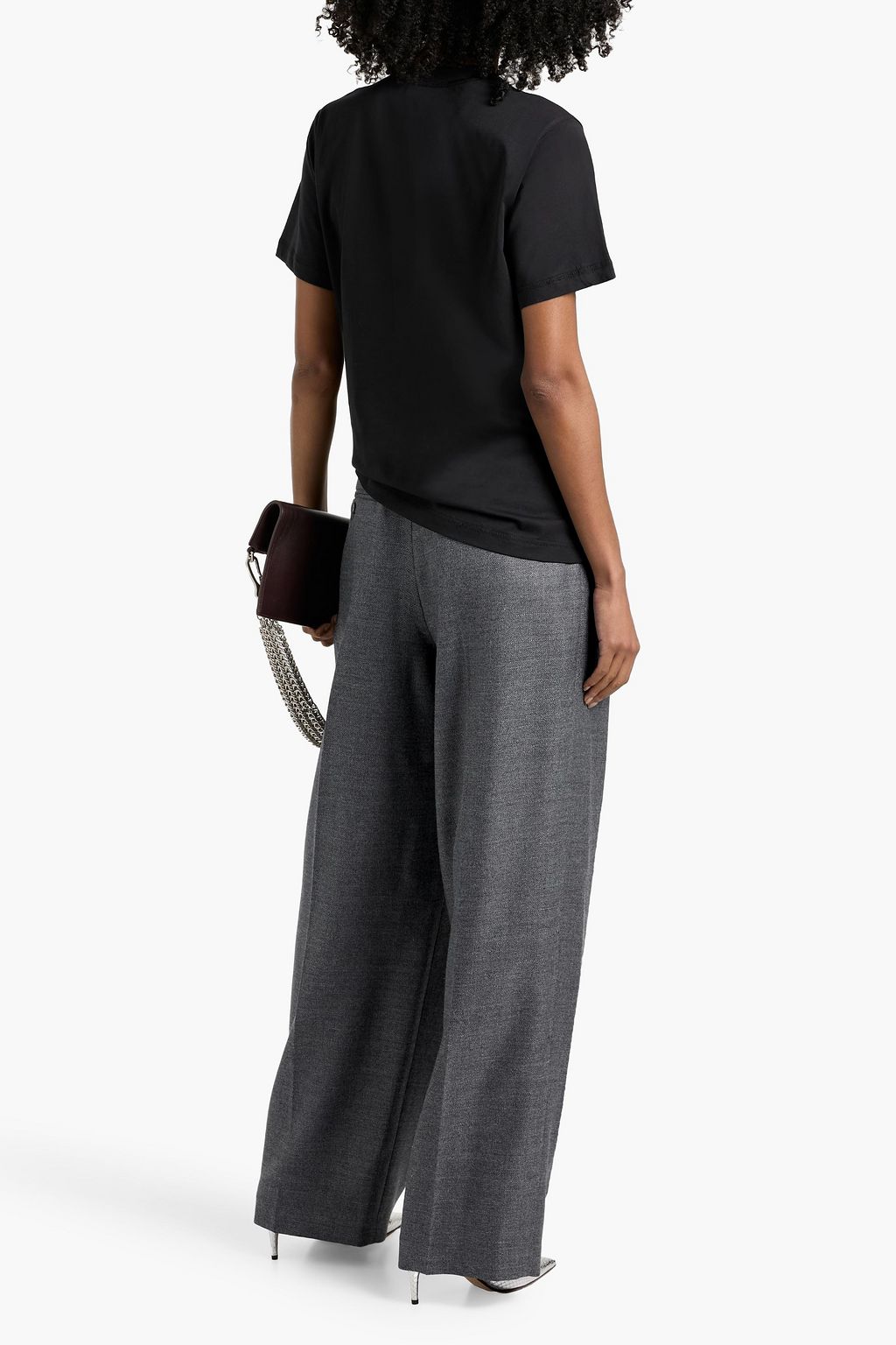 3.1 PHILLIP LIM T-Shirt aus Baumwoll-Jersey mit Print und Verzierung