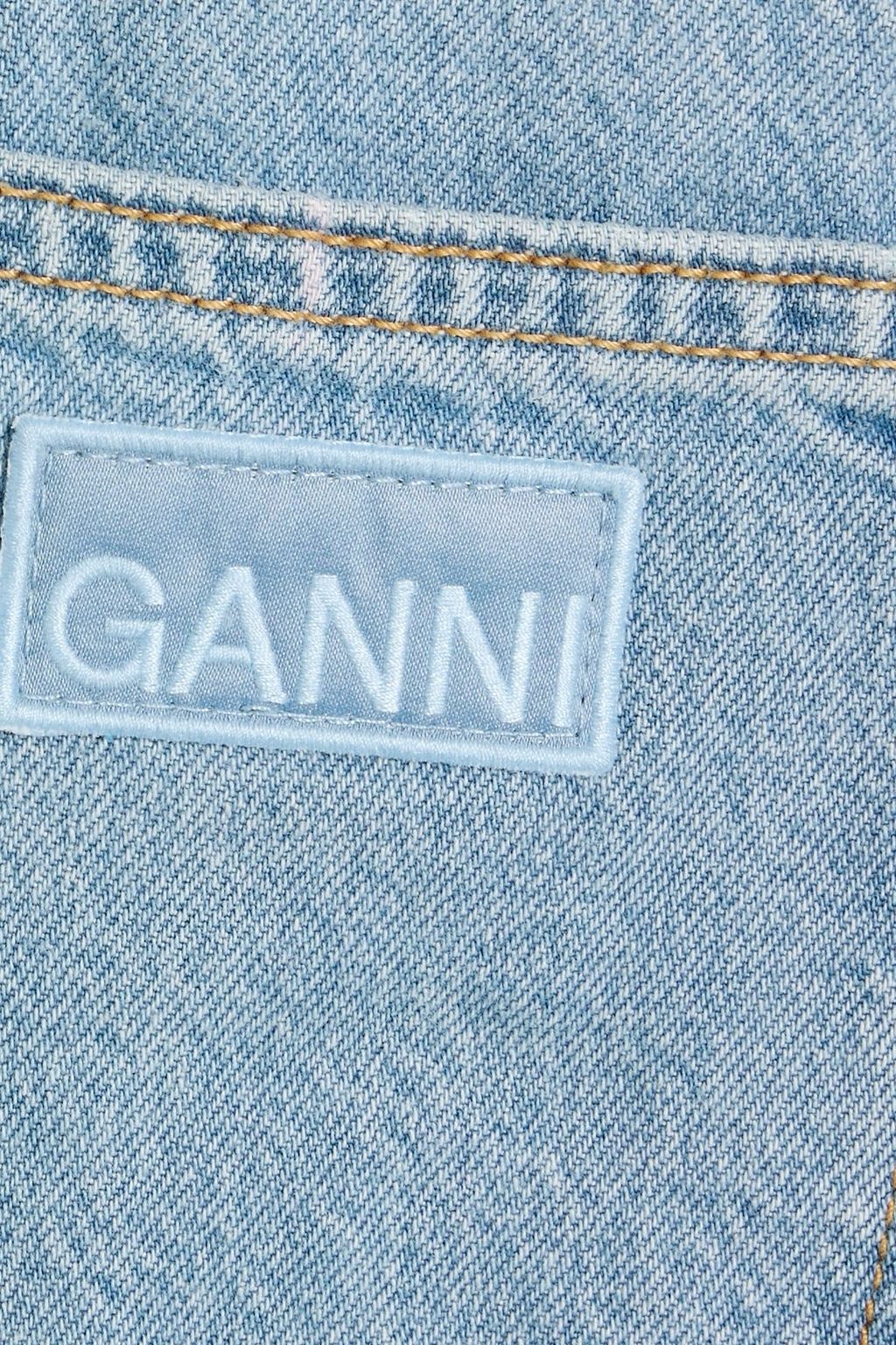 GANNI High-rise wide-leg jeans