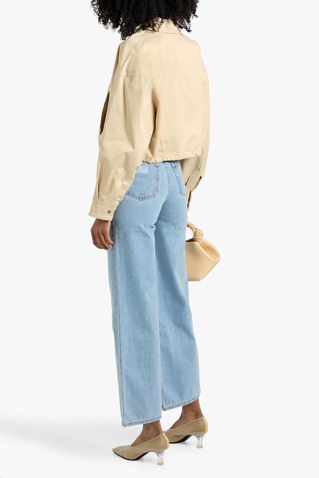 GANNI High-rise wide-leg jeans