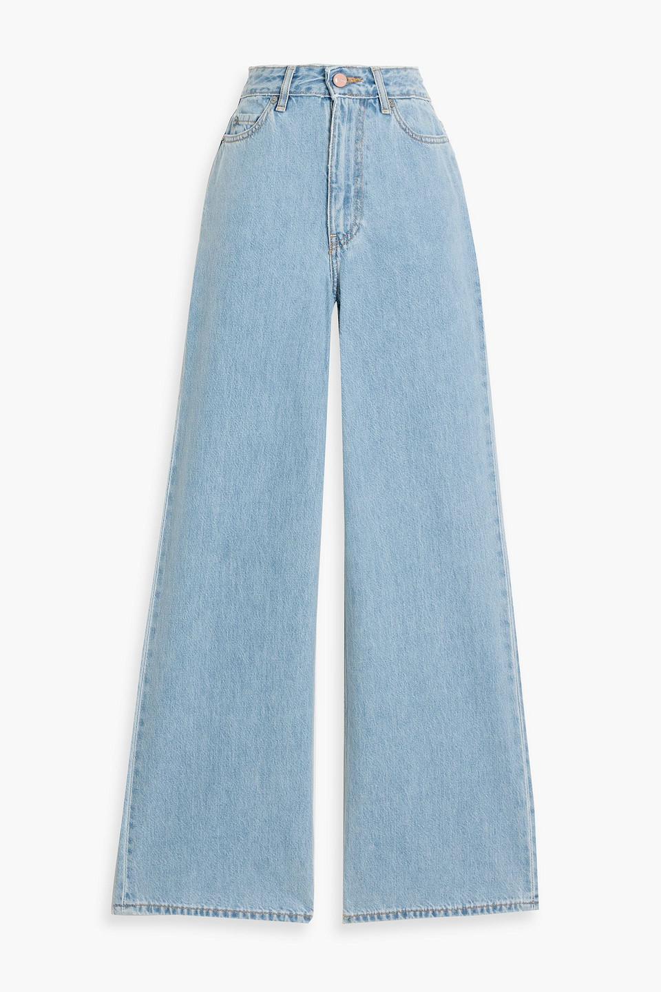 Ganni High-rise Wide-leg Jeans In Blue