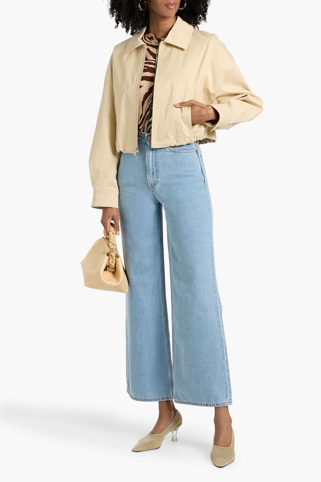 GANNI High-rise wide-leg jeans