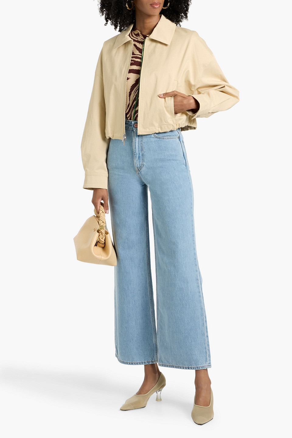 Ganni High-rise Wide-leg Jeans In Blue