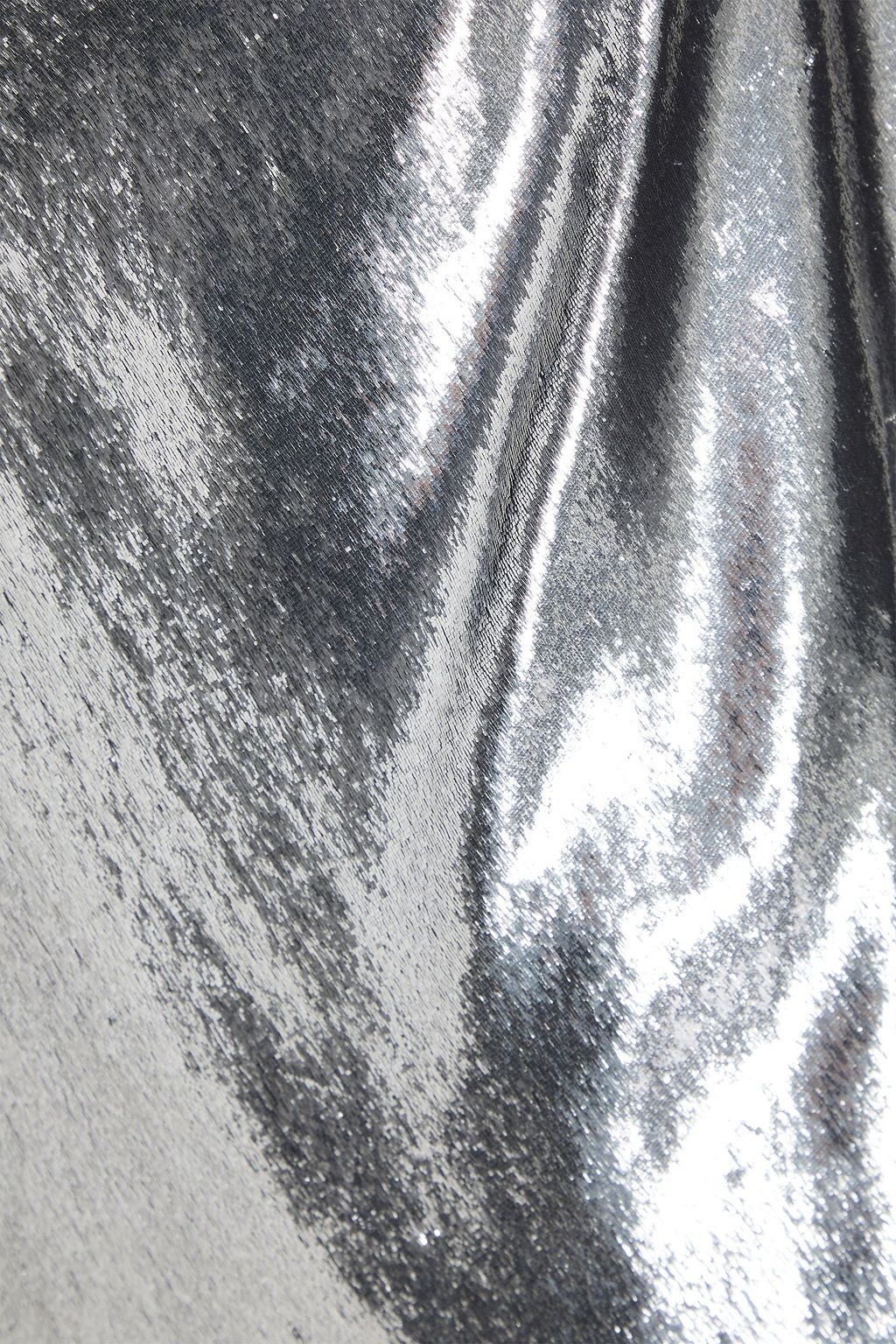 PETAR PETROV Asymmetric lamé midi dress