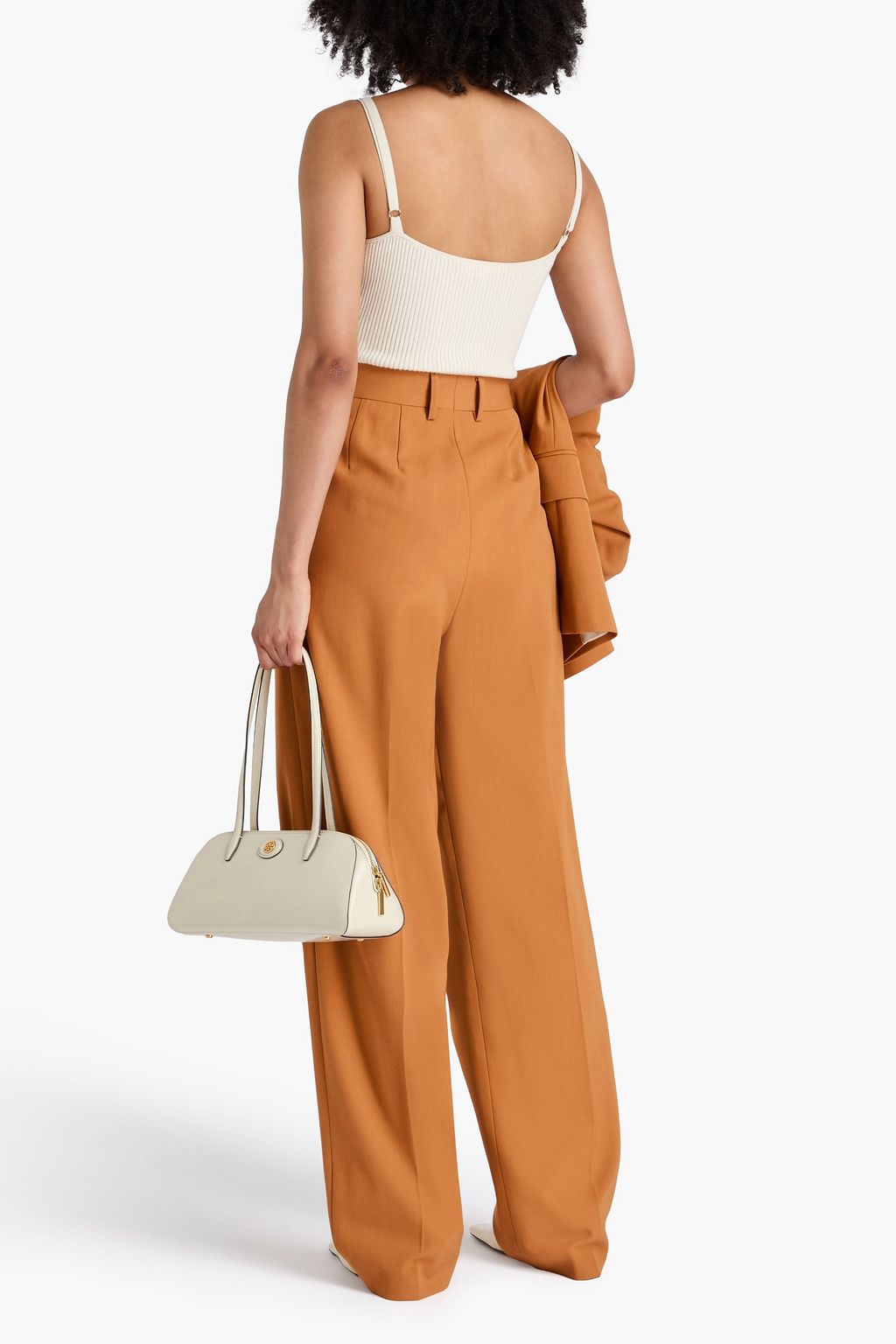 PETAR PETROV Pleated wool-blend tapered pants
