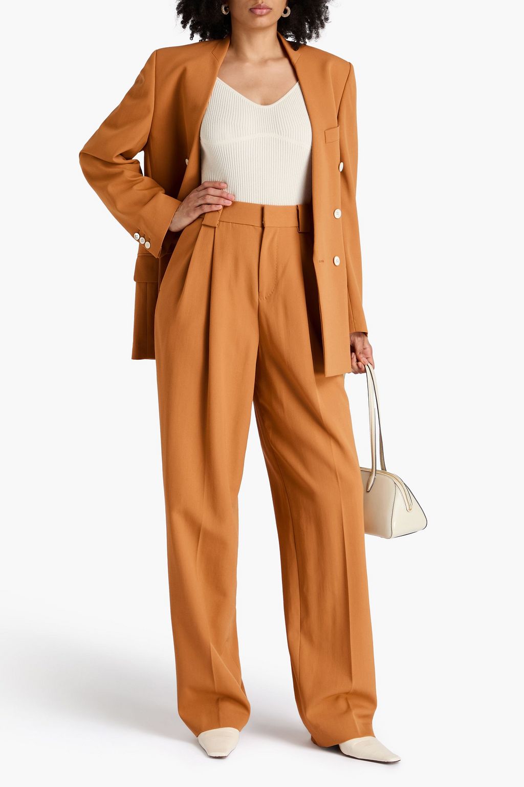 PETAR PETROV Pleated wool-blend tapered pants