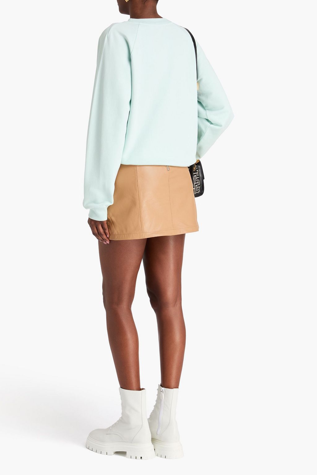 BALMAIN Sweatshirt aus Baumwollfrottee mit Logoprint